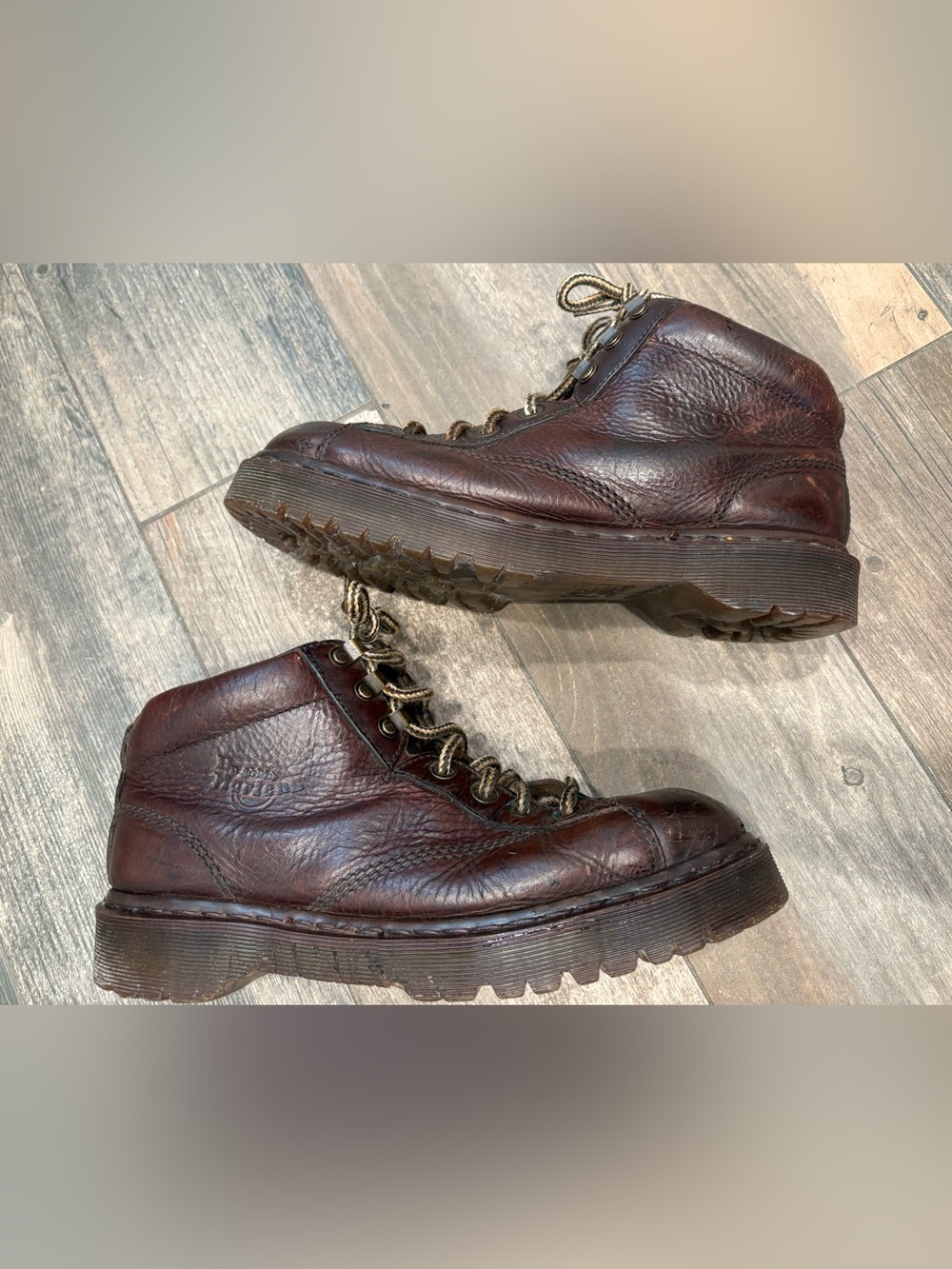 Vintage Dr Martens 8287 Dark Brown Leather Boots Made in England UK 9 US Men 10